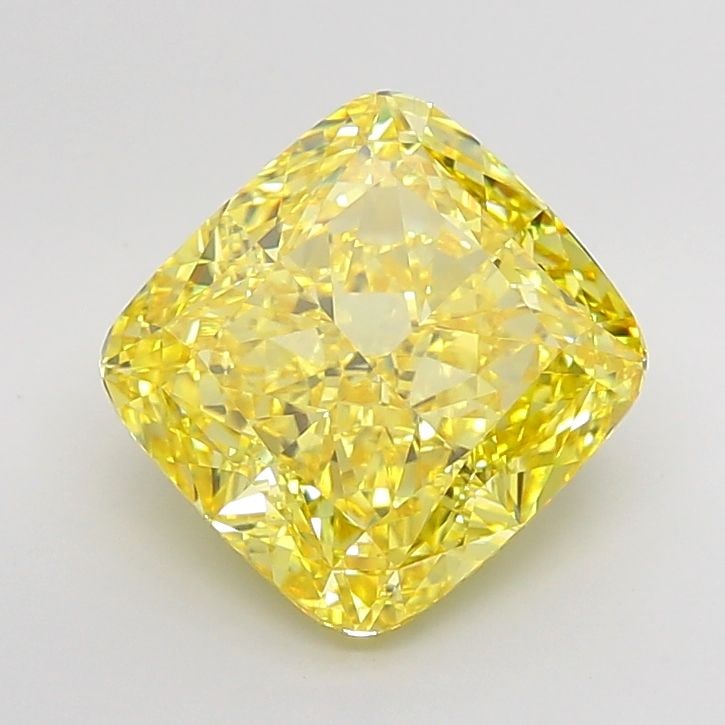Loose Diamond - CUSHION MODIFIED 9.06ct Fancy Vivid Yellow VS1: Loose Diamond - CUSHION MODIFIED 9.06ct Fancy Vivid Yellow VS1 Source: This is a real non-mined Diamond that has been grown in a lab Shape: CUSHION MODIFIED Carats: 9.06 Color: Fancy Vivid Yellow Cert