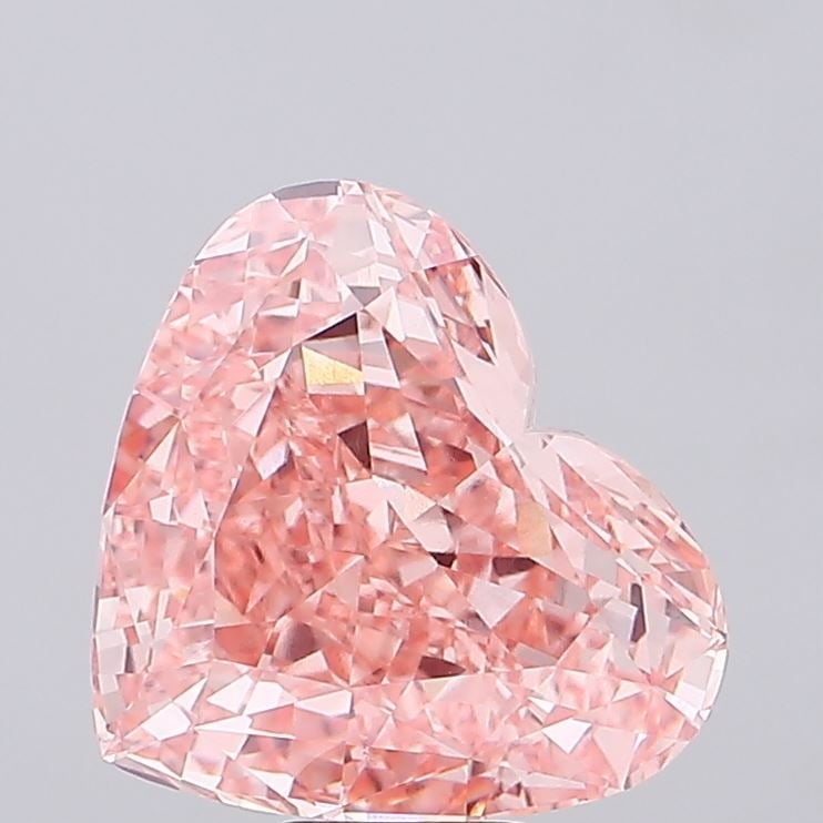 Loose Diamond - HEART 10.48ct Fancy Vivid Pink VS1: Loose Diamond - HEART 10.48ct Fancy Vivid Pink VS1 Source: This is a real non-mined Diamond that has been grown in a lab Shape: HEART Carats: 10.48 Color: Fancy Vivid Pink Certification: IGI Video: