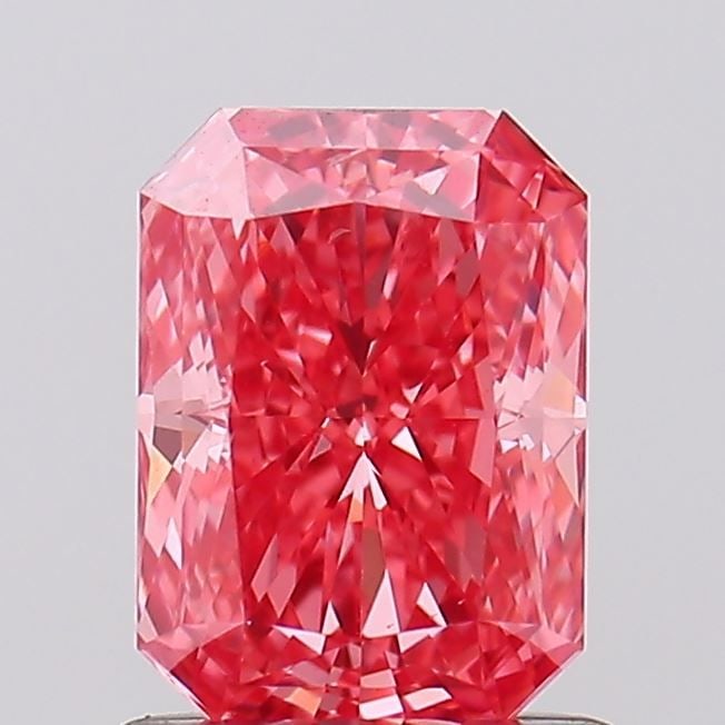 Loose Diamond - RADIANT 1.08ct Fancy Vivid Pink VS2: Loose Diamond - RADIANT 1.08ct Fancy Vivid Pink VS2 Source: This is a real non-mined Diamond that has been grown in a lab Shape: RADIANT Carats: 1.08 Color: Fancy Vivid Pink Certification: IGI Video: