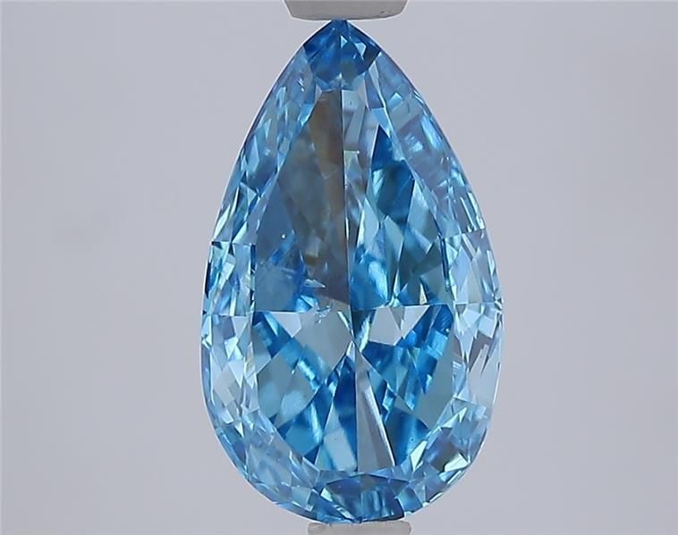 Loose Diamond - PEAR 2.49ct Fancy Vivid Blue VS2: Loose Diamond - PEAR 2.49ct Fancy Vivid Blue VS2 Source: This is a real non-mined Diamond that has been grown in a lab Shape: PEAR Carats: 2.49 Color: Fancy Vivid Blue Certification: IGI Video: