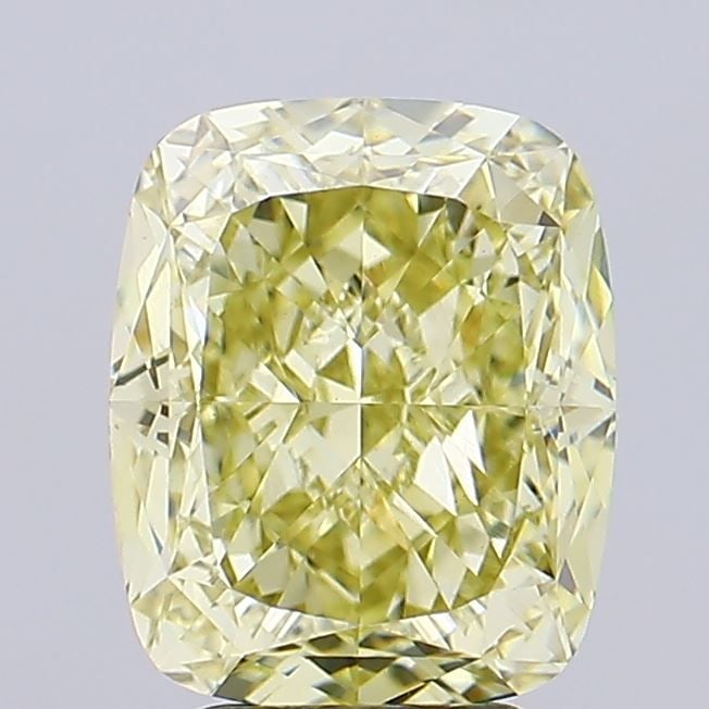 Loose Diamond - CUSHION MODIFIED 4.22ct Fancy Yellow VVS2: Loose Diamond - CUSHION MODIFIED 4.22ct Fancy Yellow VVS2 Source: This is a real non-mined Diamond that has been grown in a lab Shape: CUSHION MODIFIED Carats: 4.22 Color: Fancy Yellow Certification: 