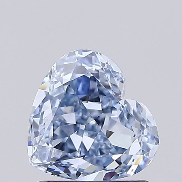 Loose Diamond - HEART 1.24ct Fancy Light Blue VVS2: Loose Diamond - HEART 1.24ct Fancy Light Blue VVS2 Source: This is a real non-mined Diamond that has been grown in a lab Shape: HEART Carats: 1.24 Color: Fancy Light Blue Certification: IGI Video: