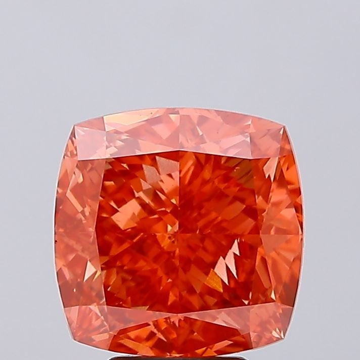 Loose Diamond - CUSHION BRILLIANT 6.35ct Fancy Vivid Red VS1: Loose Diamond - CUSHION BRILLIANT 6.35ct Fancy Vivid Red VS1 Source: This is a real non-mined Diamond that has been grown in a lab Shape: CUSHION BRILLIANT Carats: 6.35 Color: Fancy Vivid Red Certific