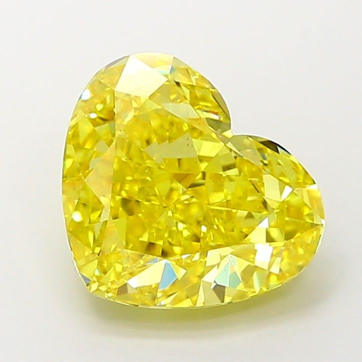 Loose Diamond - HEART 5.05ct Fancy Vivid Yellow VS1: Loose Diamond - HEART 5.05ct Fancy Vivid Yellow VS1 Source: This is a real non-mined Diamond that has been grown in a lab Shape: HEART Carats: 5.05 Color: Fancy Vivid Yellow Certification: IGI Video:
