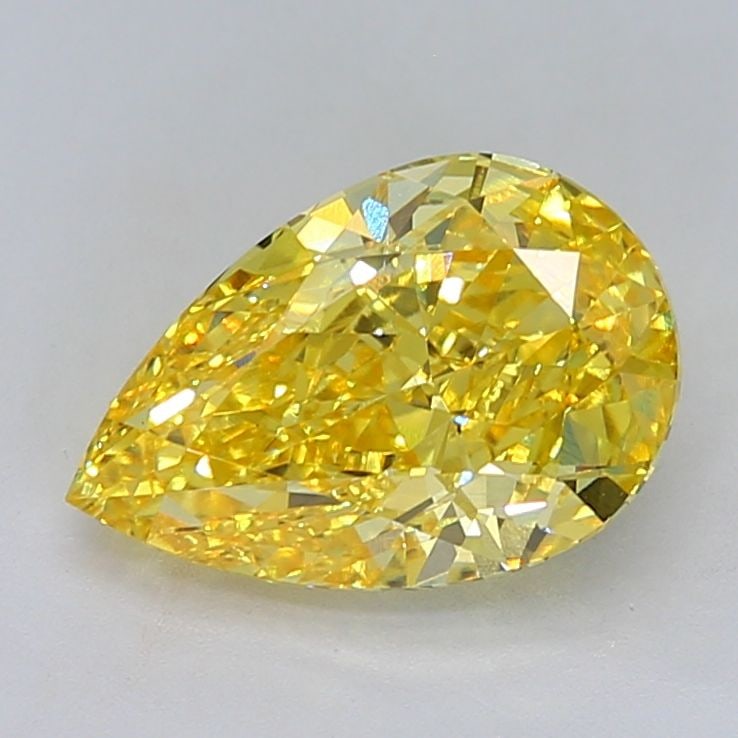 Loose Diamond - PEAR 4.52ct Fancy Vivid Yellow VS1: Loose Diamond - PEAR 4.52ct Fancy Vivid Yellow VS1 Source: This is a real non-mined Diamond that has been grown in a lab Shape: PEAR Carats: 4.52 Color: Fancy Vivid Yellow Certification: IGI Video: