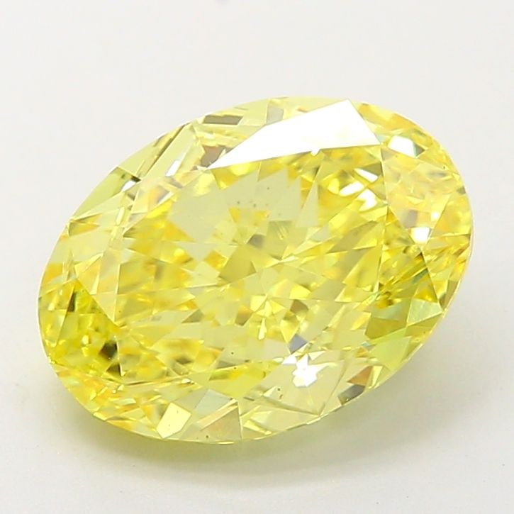 Loose Diamond - OVAL 4.58ct Fancy Vivid Yellow VS1: Loose Diamond - OVAL 4.58ct Fancy Vivid Yellow VS1 Source: This is a real non-mined Diamond that has been grown in a lab Shape: OVAL Carats: 4.58 Color: Fancy Vivid Yellow Certification: IGI Video:
