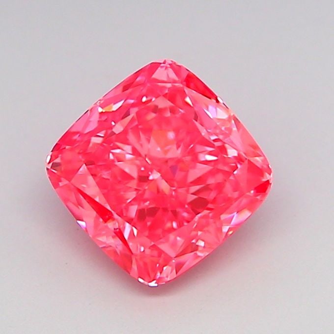 Loose Diamond - CUSHION MODIFIED 1.52ct Fancy Vivid Pink VVS2: Loose Diamond - CUSHION MODIFIED 1.52ct Fancy Vivid Pink VVS2 Source: This is a real non-mined Diamond that has been grown in a lab Shape: CUSHION MODIFIED Carats: 1.52 Color: Fancy Vivid Pink Certifi