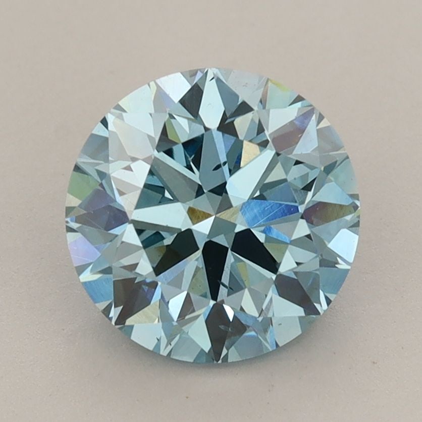 Loose Diamond - ROUND 2.18ct Fancy Vivid Blue VS2: Loose Diamond - ROUND 2.18ct Fancy Vivid Blue VS2 Source: This is a real non-mined Diamond that has been grown in a lab Shape: ROUND Carats: 2.18 Color: Fancy Vivid Blue Certification: IGI Video: