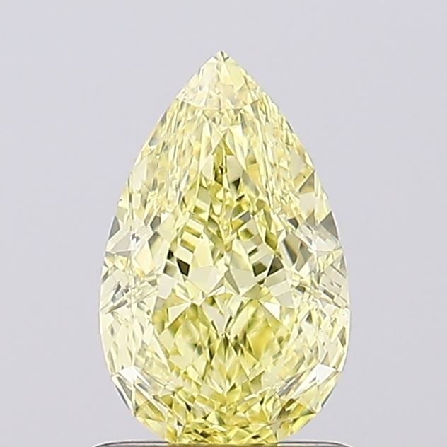 Loose Diamond - PEAR 1.15ct Fancy Intense Yellow VS1: Loose Diamond - PEAR 1.15ct Fancy Intense Yellow VS1 Source: This is a real non-mined Diamond that has been grown in a lab Shape: PEAR Carats: 1.15 Color: Fancy Intense Yellow Certification: IGI Video