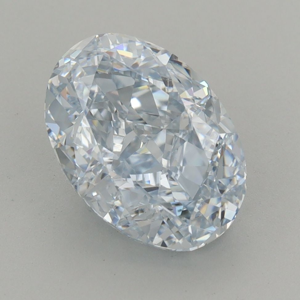 Loose Diamond - OVAL 3.27ct Fancy Light Blue VVS2: Loose Diamond - OVAL 3.27ct Fancy Light Blue VVS2 Source: This is a real non-mined Diamond that has been grown in a lab Shape: OVAL Carats: 3.27 Color: Fancy Light Blue Certification: IGI Video: