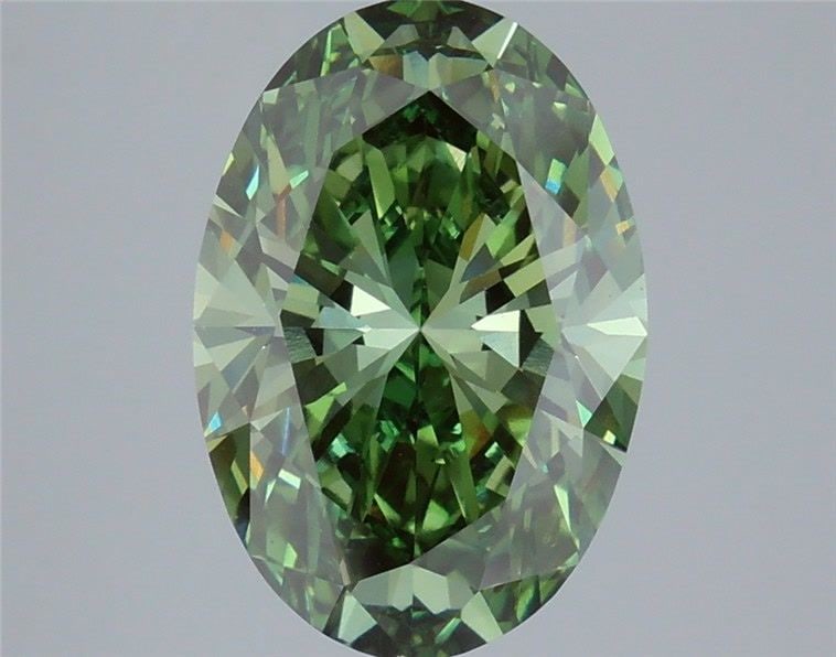 Loose Diamond - OVAL 5.09ct Fancy Vivid Green VS1: Loose Diamond - OVAL 5.09ct Fancy Vivid Green VS1 Source: This is a real non-mined Diamond that has been grown in a lab Shape: OVAL Carats: 5.09 Color: Fancy Vivid Green Certification: IGI Video: