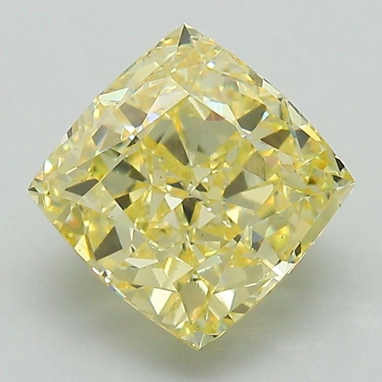 Loose Diamond - CUSHION MODIFIED 2.69ct Fancy Intense Yellow VS1: Loose Diamond - CUSHION MODIFIED 2.69ct Fancy Intense Yellow VS1 Source: This is a real non-mined Diamond that has been grown in a lab Shape: CUSHION MODIFIED Carats: 2.69 Color: Fancy Intense Yellow 