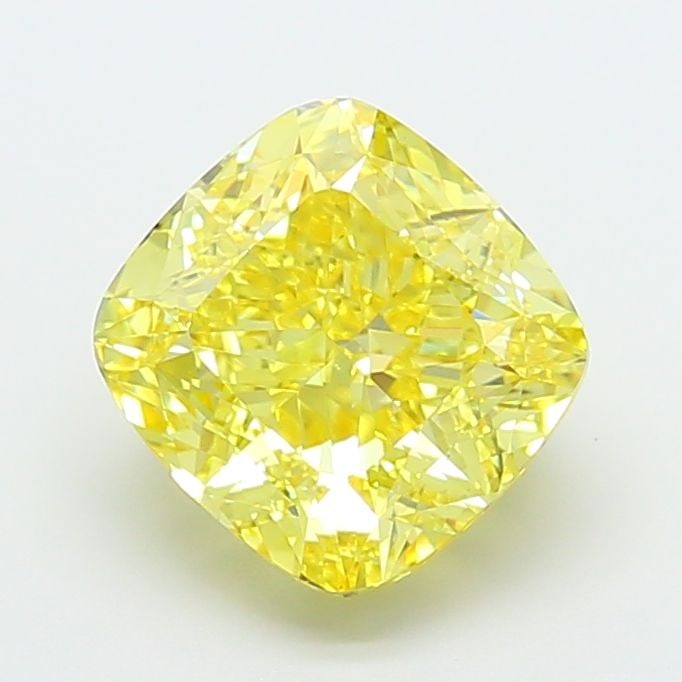 Loose Diamond - CUSHION MODIFIED 4.54ct Fancy Intense Yellow VS1: Loose Diamond - CUSHION MODIFIED 4.54ct Fancy Intense Yellow VS1 Source: This is a real non-mined Diamond that has been grown in a lab Shape: CUSHION MODIFIED Carats: 4.54 Color: Fancy Intense Yellow 