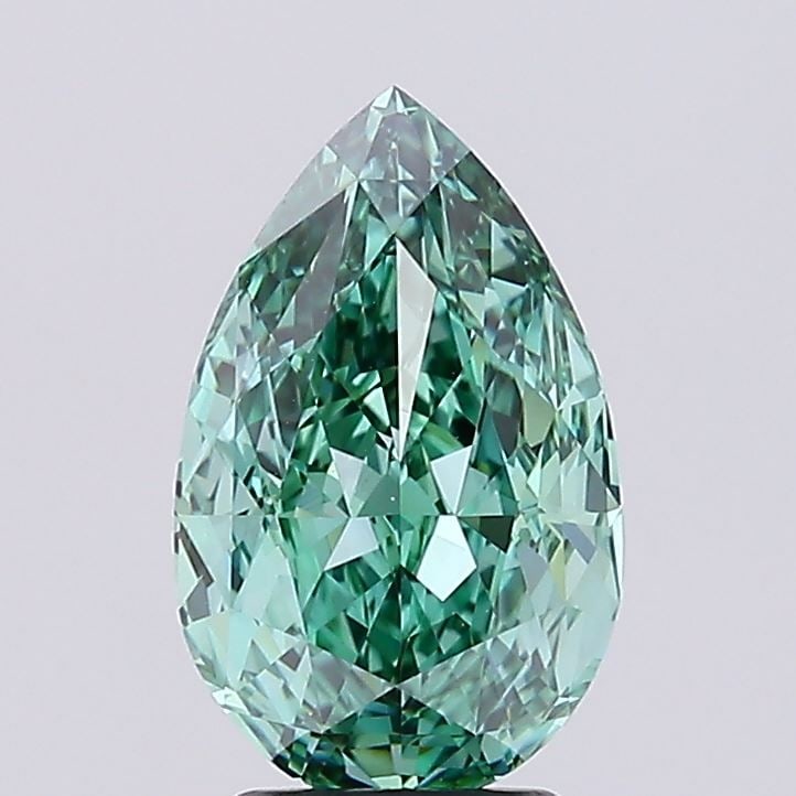 Loose Diamond - PEAR 3.96ct Fancy Vivid Green VS1: Loose Diamond - PEAR 3.96ct Fancy Vivid Green VS1 Source: This is a real non-mined Diamond that has been grown in a lab Shape: PEAR Carats: 3.96 Color: Fancy Vivid Green Certification: IGI Video: