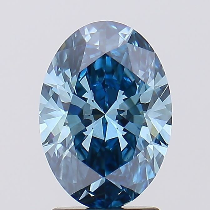 Loose Diamond - OVAL 2.03ct Fancy Vivid Blue VS2: Loose Diamond - OVAL 2.03ct Fancy Vivid Blue VS2 Source: This is a real non-mined Diamond that has been grown in a lab Shape: OVAL Carats: 2.03 Color: Fancy Vivid Blue Certification: IGI Video: