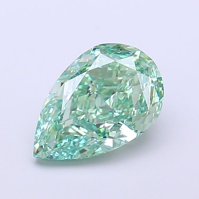 Loose Diamond - PEAR 2.03ct Fancy Vivid Green VVS2: Loose Diamond - PEAR 2.03ct Fancy Vivid Green VVS2 Source: This is a real non-mined Diamond that has been grown in a lab Shape: PEAR Carats: 2.03 Color: Fancy Vivid Green Certification: IGI Video: