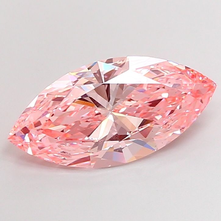 Loose Diamond - MARQUISE 4.57ct Fancy Vivid Pink VS1: Loose Diamond - MARQUISE 4.57ct Fancy Vivid Pink VS1 Source: This is a real non-mined Diamond that has been grown in a lab Shape: MARQUISE Carats: 4.57 Color: Fancy Vivid Pink Certification: IGI Video