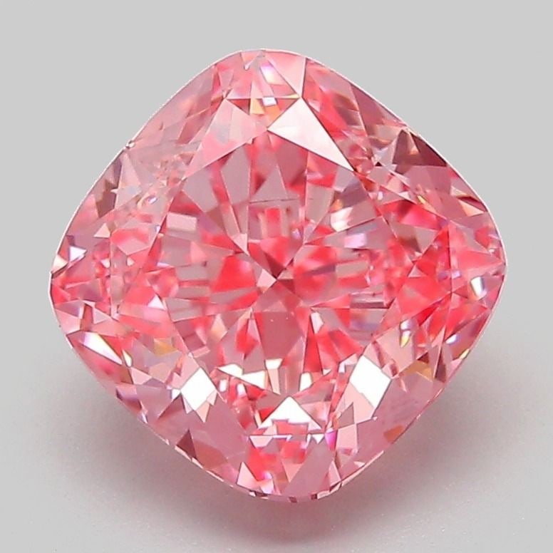 Loose Diamond - CUSHION MODIFIED 3.07ct Fancy Vivid Pink VS2: Loose Diamond - CUSHION MODIFIED 3.07ct Fancy Vivid Pink VS2 Source: This is a real non-mined Diamond that has been grown in a lab Shape: CUSHION MODIFIED Carats: 3.07 Color: Fancy Vivid Pink Certific