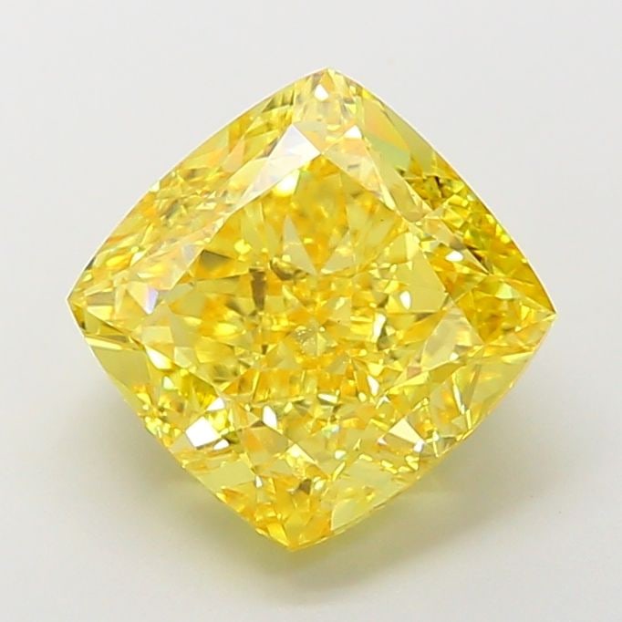 Loose Diamond - CUSHION MODIFIED 7.01ct Fancy Vivid Yellow VS1: Loose Diamond - CUSHION MODIFIED 7.01ct Fancy Vivid Yellow VS1 Source: This is a real non-mined Diamond that has been grown in a lab Shape: CUSHION MODIFIED Carats: 7.01 Color: Fancy Vivid Yellow Cert