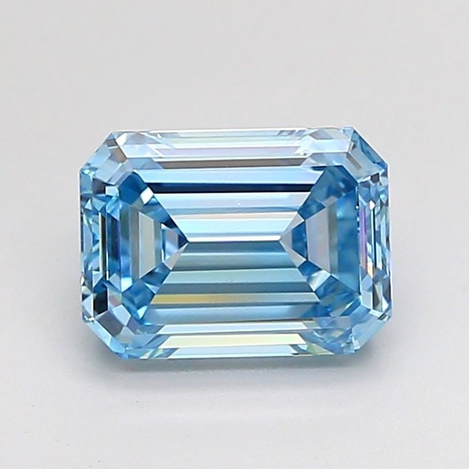 Loose Diamond - EMERALD 1.59ct Blue VVS2: Loose Diamond - EMERALD 1.59ct Blue VVS2 Source: This is a real non-mined Diamond that has been grown in a lab Shape: EMERALD Carats: 1.59 Color: Blue Certification: NONE Video: