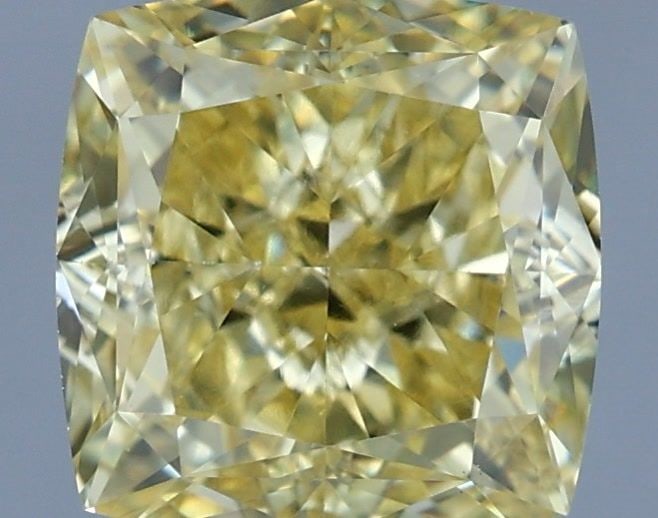 Loose Diamond - CUSHION MODIFIED 1.99ct Fancy Intense Yellow VS1: Loose Diamond - CUSHION MODIFIED 1.99ct Fancy Intense Yellow VS1 Source: This is a real non-mined Diamond that has been grown in a lab Shape: CUSHION MODIFIED Carats: 1.99 Color: Fancy Intense Yellow 