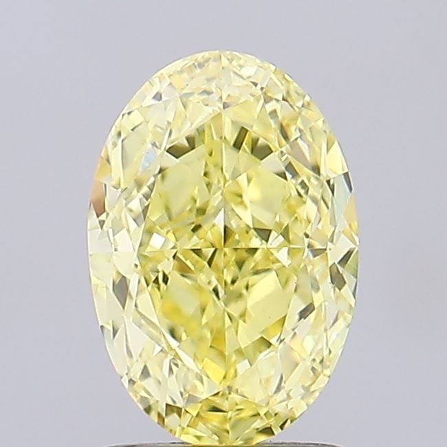 Loose Diamond - OVAL 1.48ct Fancy Vivid Yellow VS1: Loose Diamond - OVAL 1.48ct Fancy Vivid Yellow VS1 Source: This is a real non-mined Diamond that has been grown in a lab Shape: OVAL Carats: 1.48 Color: Fancy Vivid Yellow Certification: IGI Video: