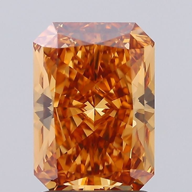 Loose Diamond - RADIANT 1.57ct Fancy Orangey Brown VVS2: Loose Diamond - RADIANT 1.57ct Fancy Orangey Brown VVS2 Source: This is a real non-mined Diamond that has been grown in a lab Shape: RADIANT Carats: 1.57 Color: Fancy Orangey Brown Certification: IGI 