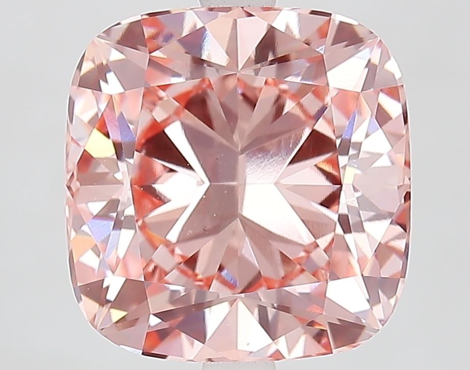 Loose Diamond - CUSHION MODIFIED 5.35ct Fancy Intense Pink VVS2: Loose Diamond - CUSHION MODIFIED 5.35ct Fancy Intense Pink VVS2 Source: This is a real non-mined Diamond that has been grown in a lab Shape: CUSHION MODIFIED Carats: 5.35 Color: Fancy Intense Pink Cer
