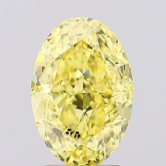 Loose Diamond - OVAL 2.57ct Fancy Intense Yellow VS2: Loose Diamond - OVAL 2.57ct Fancy Intense Yellow VS2 Source: This is a real non-mined Diamond that has been grown in a lab Shape: OVAL Carats: 2.57 Color: Fancy Intense Yellow Certification: IGI Video