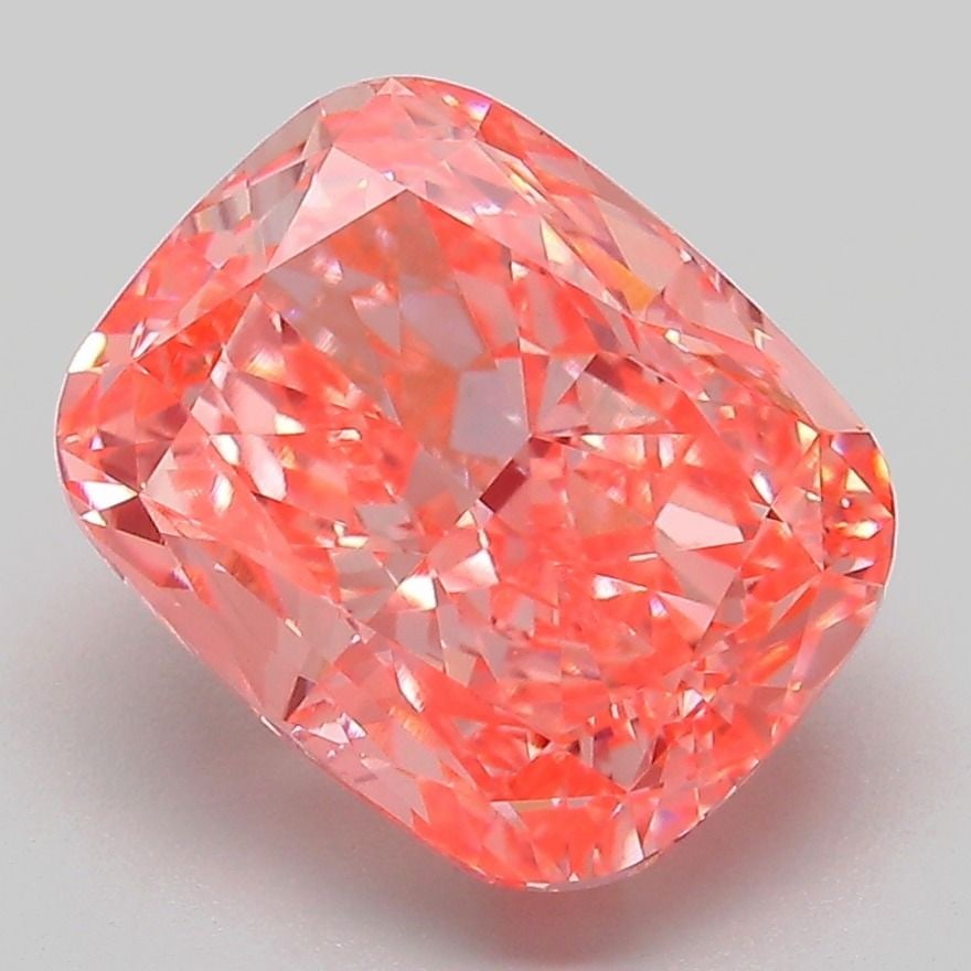 Loose Diamond - CUSHION MODIFIED 4.36ct Fancy Vivid Pink VVS2: Loose Diamond - CUSHION MODIFIED 4.36ct Fancy Vivid Pink VVS2 Source: This is a real non-mined Diamond that has been grown in a lab Shape: CUSHION MODIFIED Carats: 4.36 Color: Fancy Vivid Pink Certifi