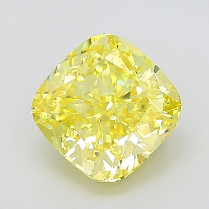 Loose Diamond - CUSHION MODIFIED 5.08ct Fancy Intense Yellow VS1: Loose Diamond - CUSHION MODIFIED 5.08ct Fancy Intense Yellow VS1 Source: This is a real non-mined Diamond that has been grown in a lab Shape: CUSHION MODIFIED Carats: 5.08 Color: Fancy Intense Yellow 