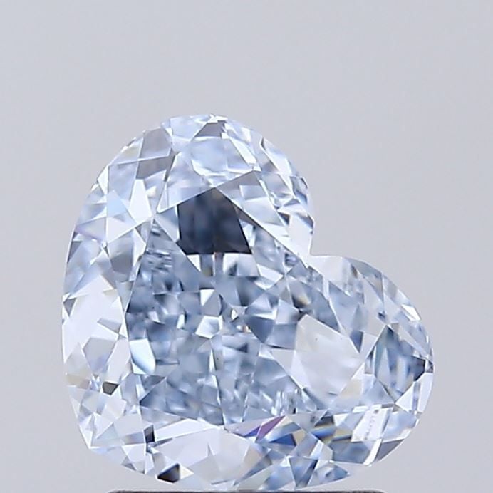 Loose Diamond - HEART 1.77ct Fancy Blue VS2: Loose Diamond - HEART 1.77ct Fancy Blue VS2 Source: This is a real non-mined Diamond that has been grown in a lab Shape: HEART Carats: 1.77 Color: Fancy Blue Certification: IGI Video: