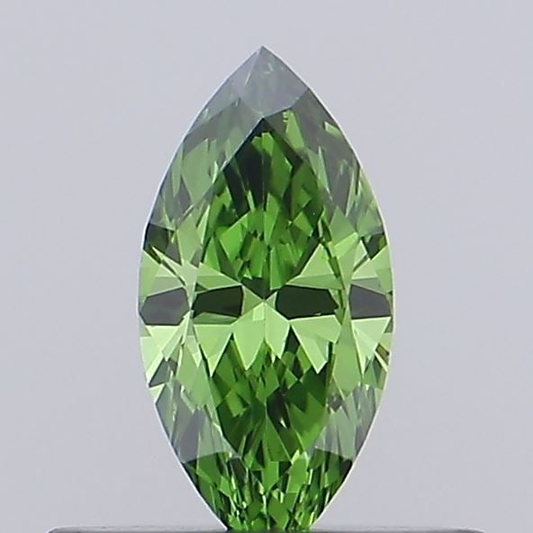 Loose Diamond - MARQUISE 0.26ct Fancy Vivid Green VS1: Loose Diamond - MARQUISE 0.26ct Fancy Vivid Green VS1 Source: This is a real non-mined Diamond that has been grown in a lab Shape: MARQUISE Carats: 0.26 Color: Fancy Vivid Green Certification: NONE Vi