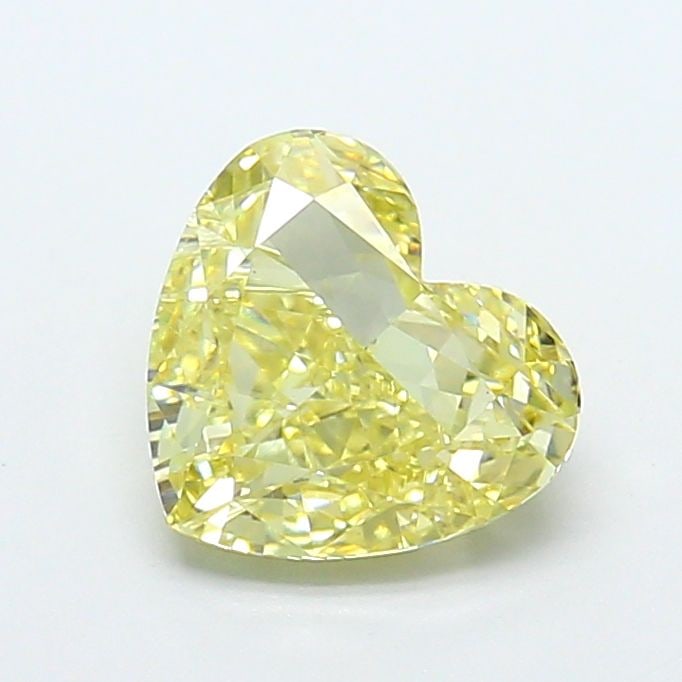 Loose Diamond - HEART 2.01ct Fancy Yellow VS2: Loose Diamond - HEART 2.01ct Fancy Yellow VS2 Source: This is a real non-mined Diamond that has been grown in a lab Shape: HEART Carats: 2.01 Color: Fancy Yellow Certification: IGI Video:
