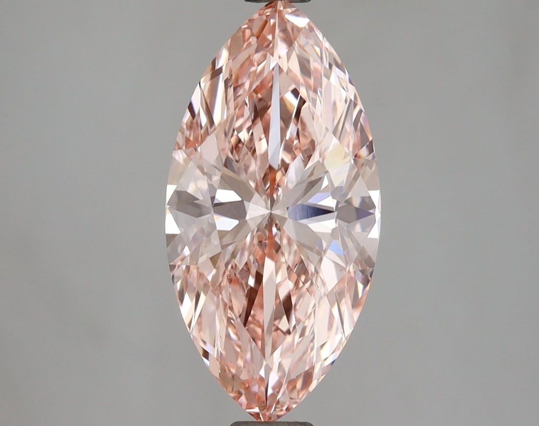 Loose Diamond - MARQUISE 2.57ct Fancy Vivid Pink VS1: Loose Diamond - MARQUISE 2.57ct Fancy Vivid Pink VS1 Source: This is a real non-mined Diamond that has been grown in a lab Shape: MARQUISE Carats: 2.57 Color: Fancy Vivid Pink Certification: IGI Video