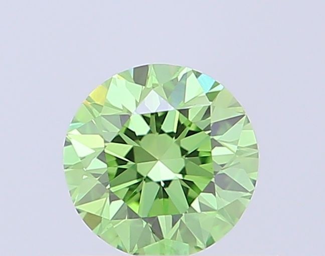 Loose Diamond - ROUND 0.49ct Fancy Vivid Green VS1: Loose Diamond - ROUND 0.49ct Fancy Vivid Green VS1 Source: This is a real non-mined Diamond that has been grown in a lab Shape: ROUND Carats: 0.49 Color: Fancy Vivid Green Certification: IGI Video: