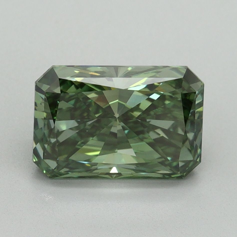 Loose Diamond - RADIANT 2.14ct Fancy Vivid Green VS2: Loose Diamond - RADIANT 2.14ct Fancy Vivid Green VS2 Source: This is a real non-mined Diamond that has been grown in a lab Shape: RADIANT Carats: 2.14 Color: Fancy Vivid Green Certification: IGI Video