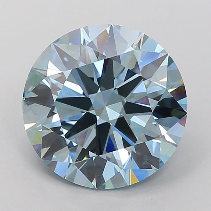 Loose Diamond - ROUND 4.51ct Fancy Blue VS1: Loose Diamond - ROUND 4.51ct Fancy Blue VS1 Source: This is a real non-mined Diamond that has been grown in a lab Shape: ROUND Carats: 4.51 Color: Fancy Blue Certification: NONE Video: