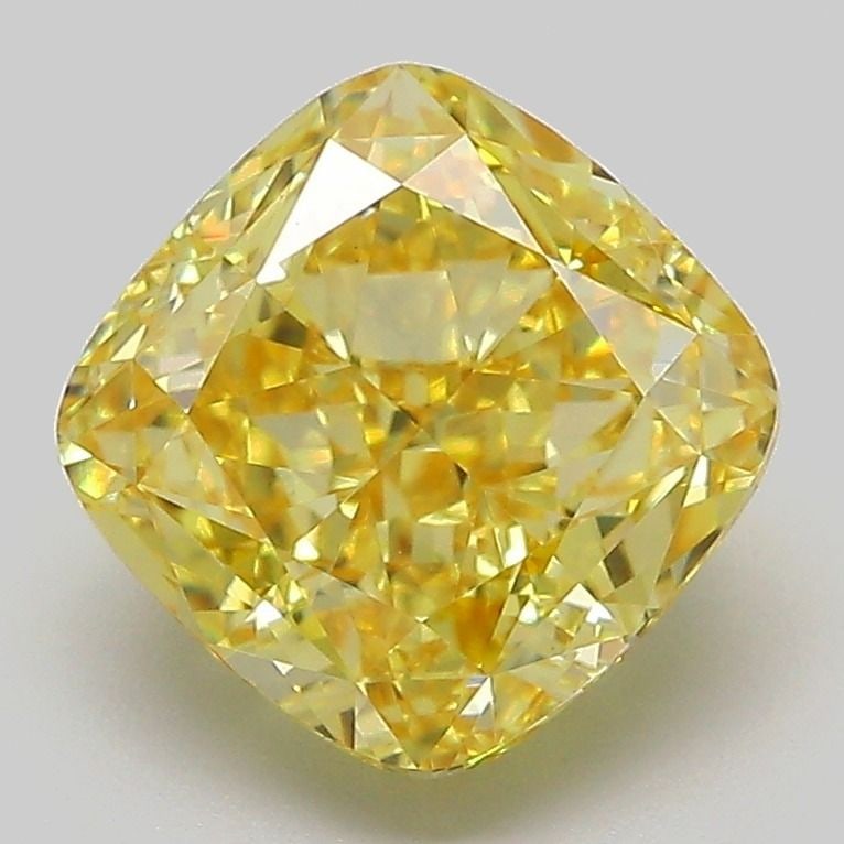 Loose Diamond - CUSHION MODIFIED 3.12ct Fancy Vivid Yellow VS1: Loose Diamond - CUSHION MODIFIED 3.12ct Fancy Vivid Yellow VS1 Source: This is a real non-mined Diamond that has been grown in a lab Shape: CUSHION MODIFIED Carats: 3.12 Color: Fancy Vivid Yellow Cert