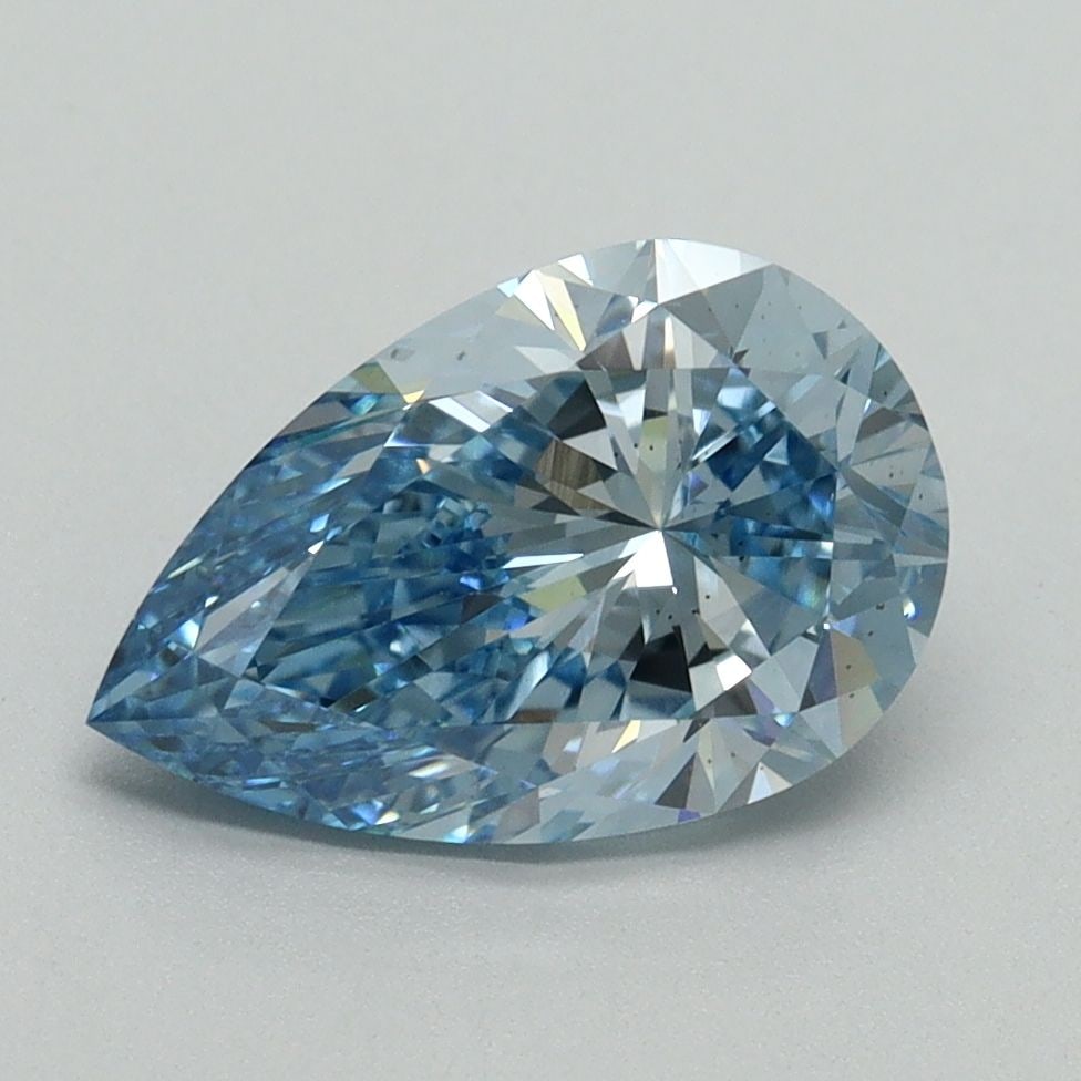 Loose Diamond - PEAR 2.09ct Fancy Vivid Blue VS2: Loose Diamond - PEAR 2.09ct Fancy Vivid Blue VS2 Source: This is a real non-mined Diamond that has been grown in a lab Shape: PEAR Carats: 2.09 Color: Fancy Vivid Blue Certification: IGI Video: