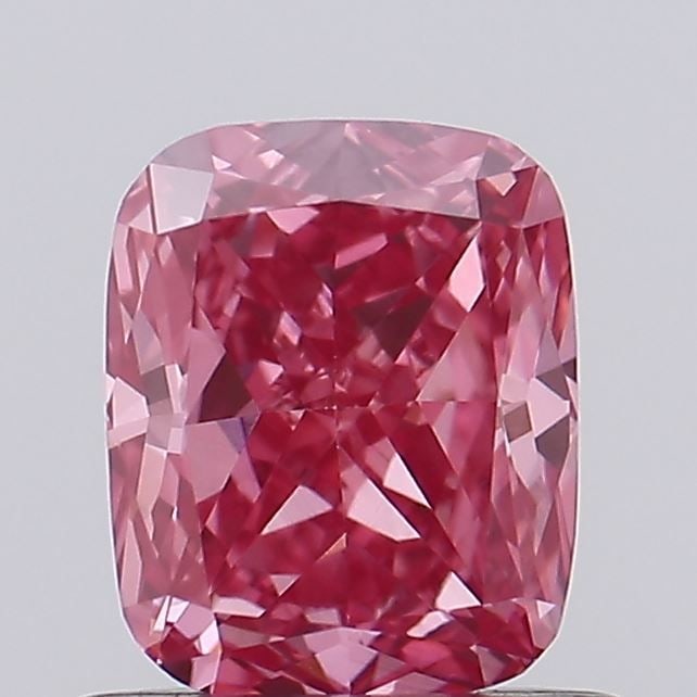 Loose Diamond - CUSHION MODIFIED 0.8ct Fancy Vivid Pink VVS2: Loose Diamond - CUSHION MODIFIED 0.8ct Fancy Vivid Pink VVS2 Source: This is a real non-mined Diamond that has been grown in a lab Shape: CUSHION MODIFIED Carats: 0.8 Color: Fancy Vivid Pink Certifica