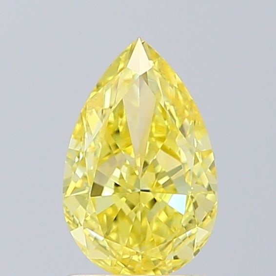 Loose Diamond - PEAR 1.38ct Fancy Vivid Yellow VS1: Loose Diamond - PEAR 1.38ct Fancy Vivid Yellow VS1 Source: This is a real non-mined Diamond that has been grown in a lab Shape: PEAR Carats: 1.38 Color: Fancy Vivid Yellow Certification: IGI Video: