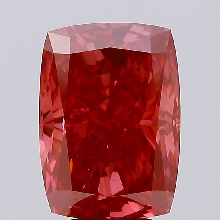 Loose Diamond - CUSHION BRILLIANT 5.4ct Fancy Vivid Red VS1 (1 of 1)