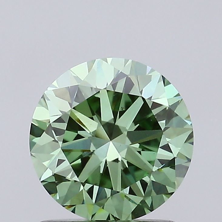 Loose Diamond - ROUND 1.23ct Fancy Vivid Green VS1: Loose Diamond - ROUND 1.23ct Fancy Vivid Green VS1 Source: This is a real non-mined Diamond that has been grown in a lab Shape: ROUND Carats: 1.23 Color: Fancy Vivid Green Certification: IGI Video: