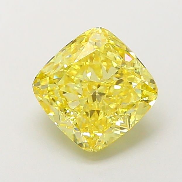 Loose Diamond - CUSHION MODIFIED 2.05ct Fancy Intense Yellow VS2: Loose Diamond - CUSHION MODIFIED 2.05ct Fancy Intense Yellow VS2 Source: This is a real non-mined Diamond that has been grown in a lab Shape: CUSHION MODIFIED Carats: 2.05 Color: Fancy Intense Yellow 