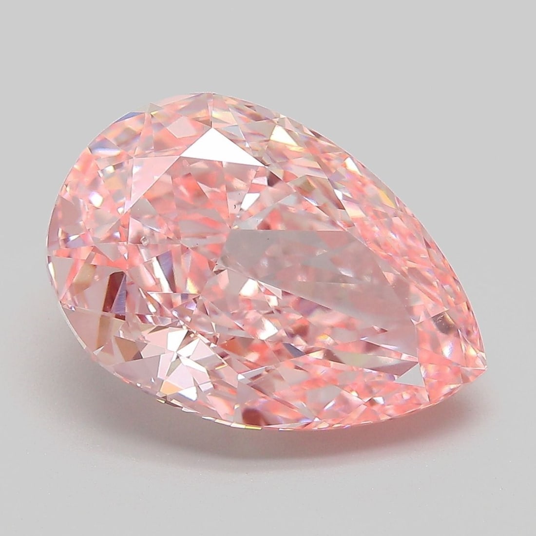 Loose Diamond - PEAR 8.0ct Fancy Vivid Pink VS2: Loose Diamond - PEAR 8.0ct Fancy Vivid Pink VS2 Source: This is a real non-mined Diamond that has been grown in a lab Shape: PEAR Carats: 8.0 Color: Fancy Vivid Pink Certification: IGI Video: