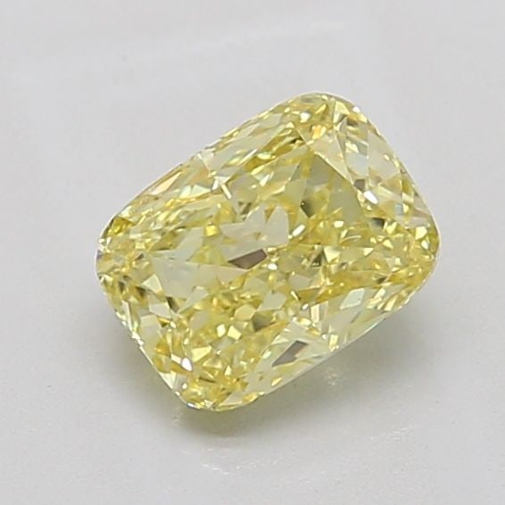 Loose Diamond - CUSHION MODIFIED 1.59ct Fancy Intense Yellow VS2: Loose Diamond - CUSHION MODIFIED 1.59ct Fancy Intense Yellow VS2 Source: This is a real non-mined Diamond that has been grown in a lab Shape: CUSHION MODIFIED Carats: 1.59 Color: Fancy Intense Yellow 