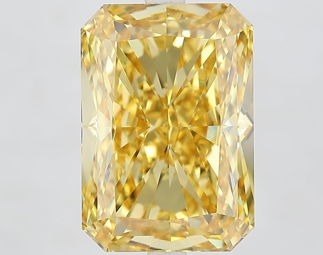 Loose Diamond - RADIANT 7.37ct Fancy Vivid Yellow VVS2: Loose Diamond - RADIANT 7.37ct Fancy Vivid Yellow VVS2 Source: This is a real non-mined Diamond that has been grown in a lab Shape: RADIANT Carats: 7.37 Color: Fancy Vivid Yellow Certification: IGI Vi