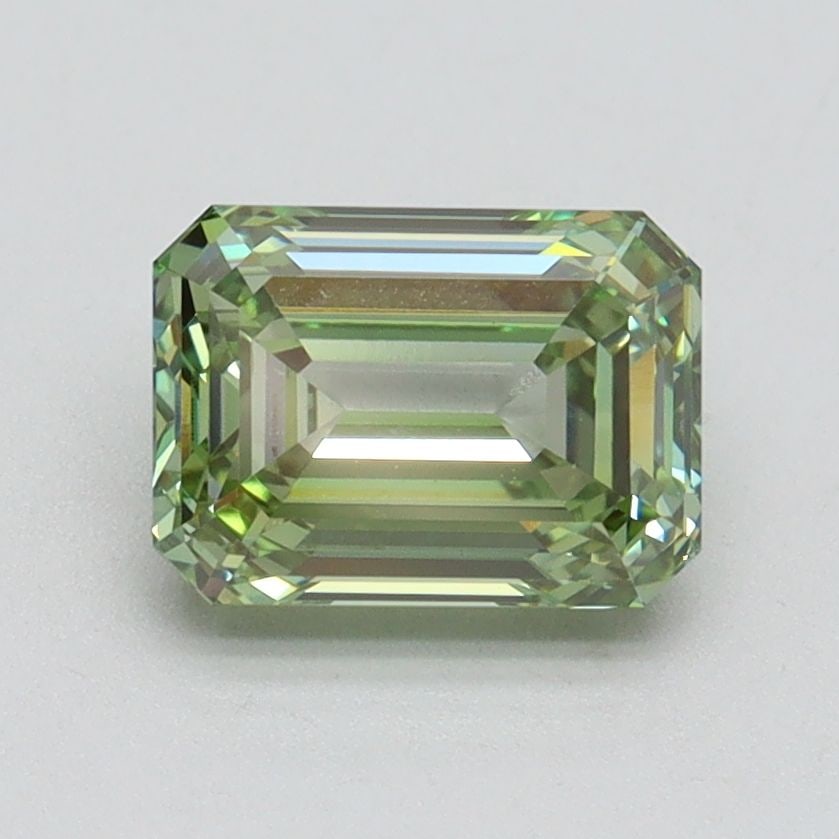 Loose Diamond - EMERALD 1.52ct Fancy Vivid Green VS1: Loose Diamond - EMERALD 1.52ct Fancy Vivid Green VS1 Source: This is a real non-mined Diamond that has been grown in a lab Shape: EMERALD Carats: 1.52 Color: Fancy Vivid Green Certification: IGI Video