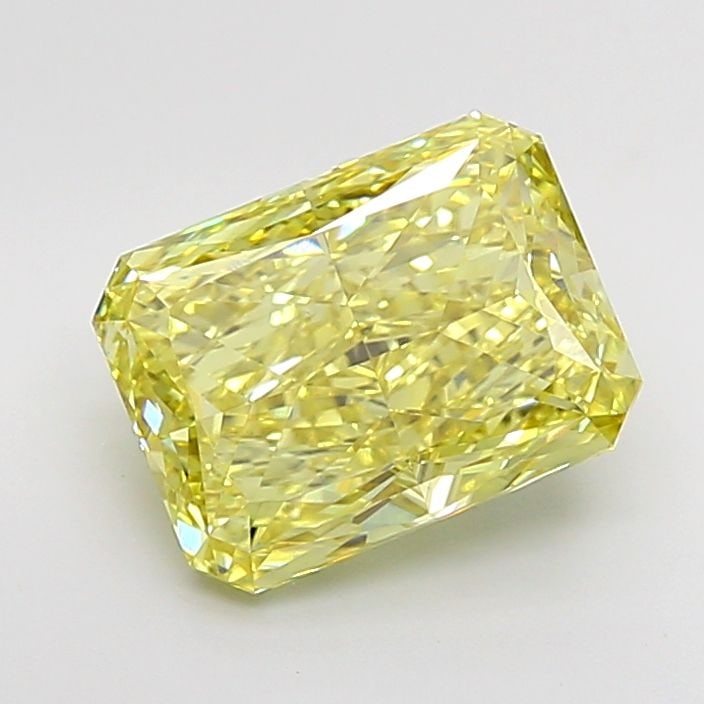 Loose Diamond - RADIANT 4.11ct Fancy Intense Yellow VS1: Loose Diamond - RADIANT 4.11ct Fancy Intense Yellow VS1 Source: This is a real non-mined Diamond that has been grown in a lab Shape: RADIANT Carats: 4.11 Color: Fancy Intense Yellow Certification: IGI